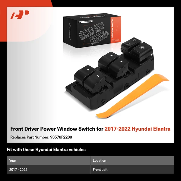Front Driver Power Window Switch for 2017-2022 Hyundai Elantra