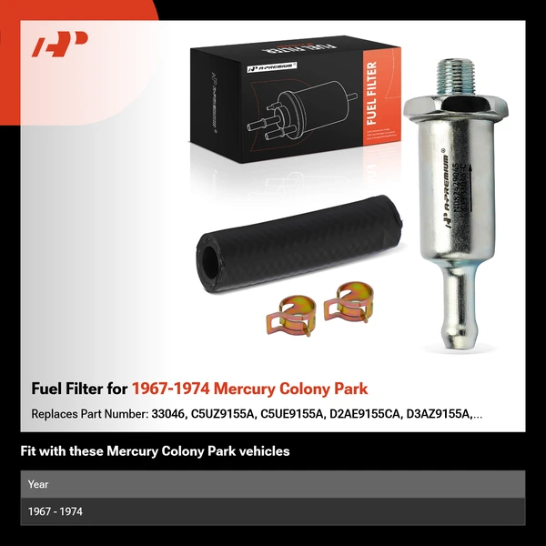 Fuel Filter for 1967-1974 Mercury Colony Park