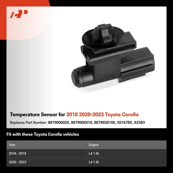 Temperature Sensor for 2018 2020-2023 Toyota Corolla