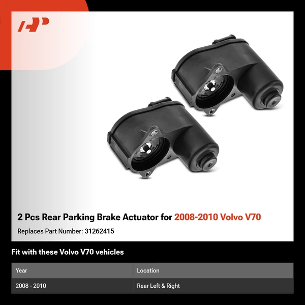 2 Pcs Rear Parking Brake Actuator for 2008-2010 Volvo V70