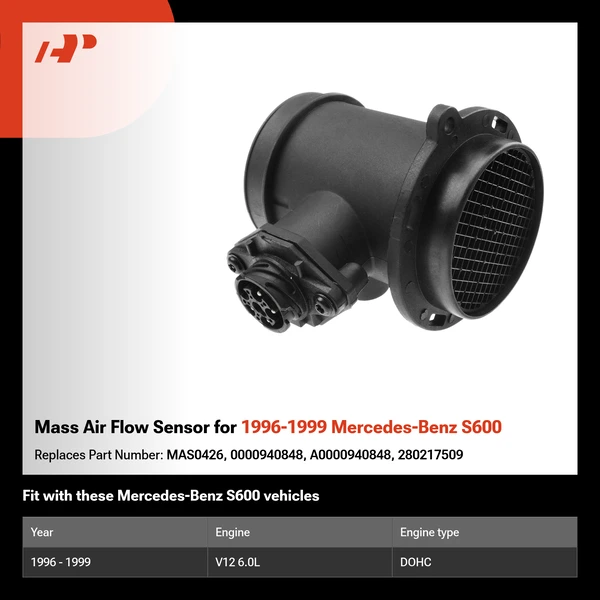 Mass Air Flow Sensor for 1996-1999 Mercedes-Benz S600