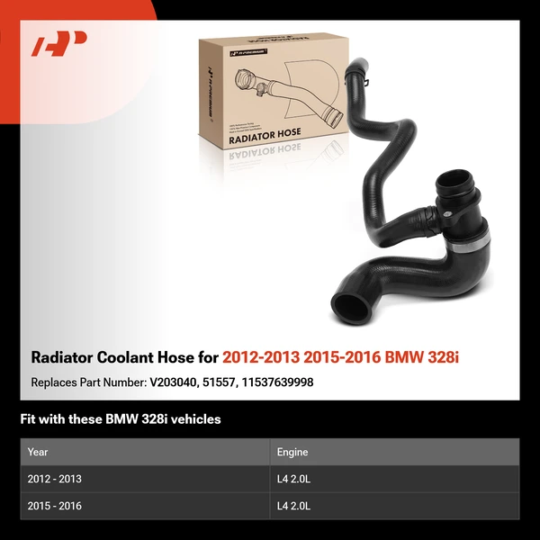 Radiator Coolant Hose for 2012-2013 2015-2016 BMW 328i