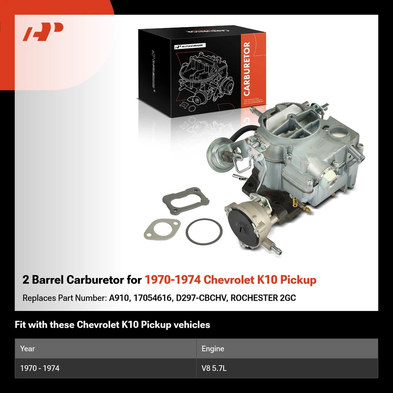 2 Barrel Carburetor for 1970-1974 Chevrolet K10 Pickup