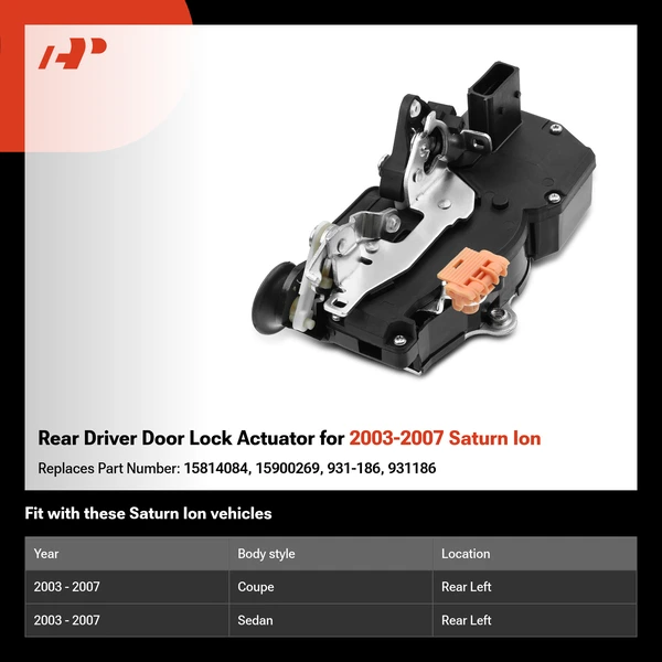 Rear Driver Door Lock Actuator for 2003-2007 Saturn Ion