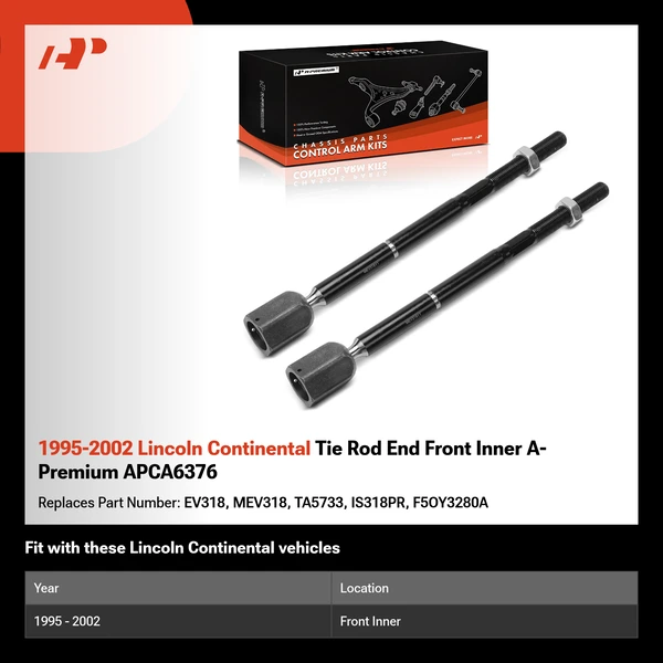 1995-2002 Lincoln Continental Tie Rod End Front Inner A-Premium APCA6376