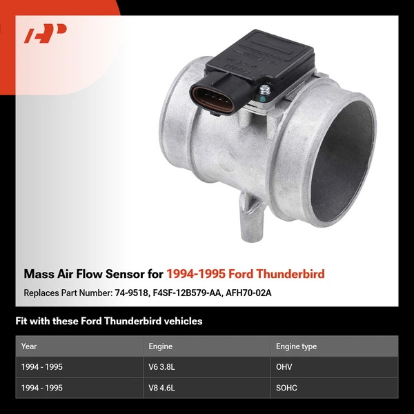Mass Air Flow Sensor for 1994-1995 Ford Thunderbird