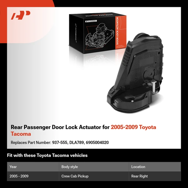 Rear Passenger Door Lock Actuator for 2005-2009 Toyota Tacoma