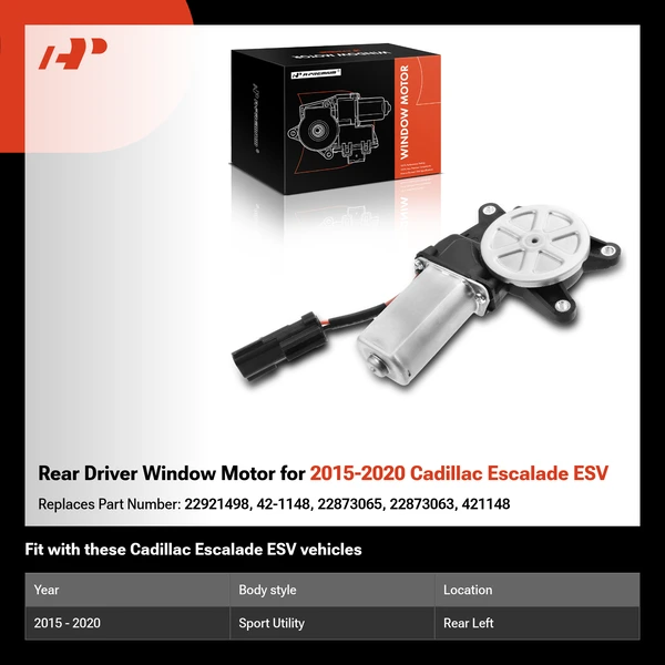 Rear Driver Window Motor for 2015-2020 Cadillac Escalade ESV