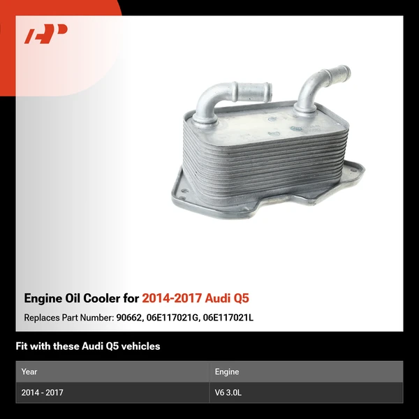 Engine Oil Cooler for 2014-2017 Audi Q5
