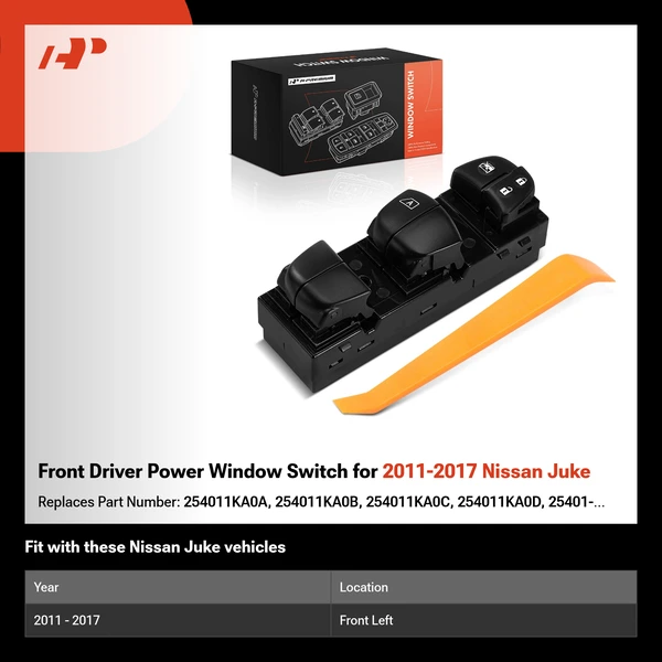 Front Driver Power Window Switch for 2011-2017 Nissan Juke