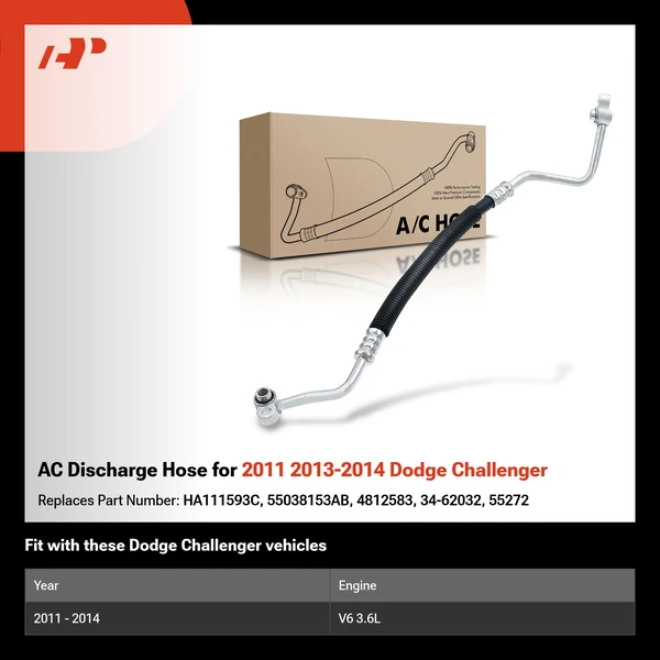 AC Discharge Hose for 2011 2013-2014 Dodge Challenger