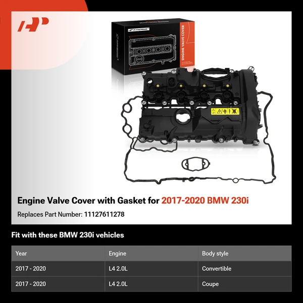 Engine Valve Cover with Gasket for 2017-2020 BMW 230i