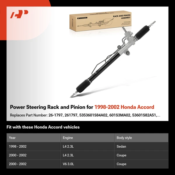 Power Steering Rack and Pinion for 1998-2002 Honda Accord