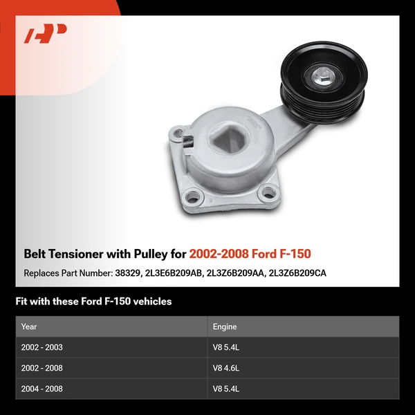 Belt Tensioner with Pulley for 2002-2008 Ford F-150