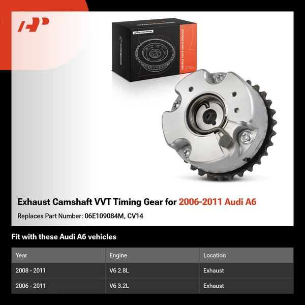 Exhaust Camshaft VVT Timing Gear for 2006-2011 Audi A6