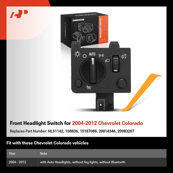 Front Headlight Switch for 2004-2012 Chevrolet Colorado