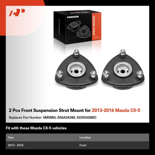 2 Pcs Front Suspension Strut Mount for 2013-2016 Mazda CX-5