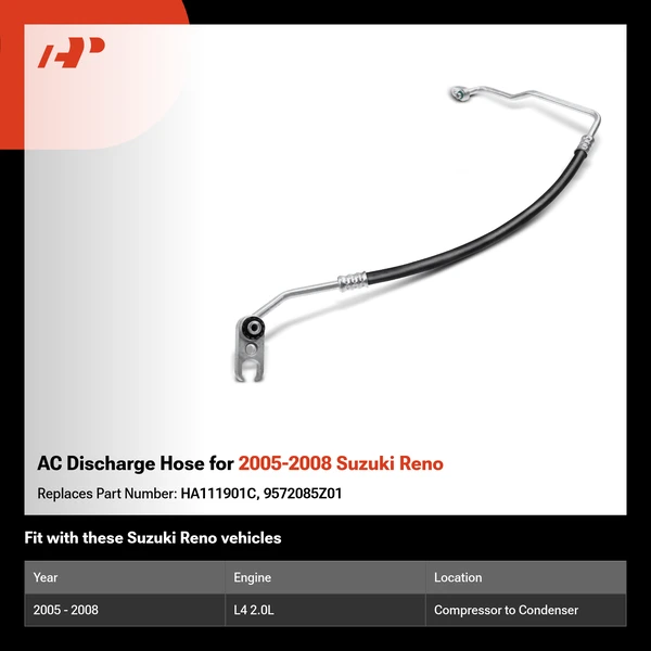 AC Discharge Hose for 2005-2008 Suzuki Reno
