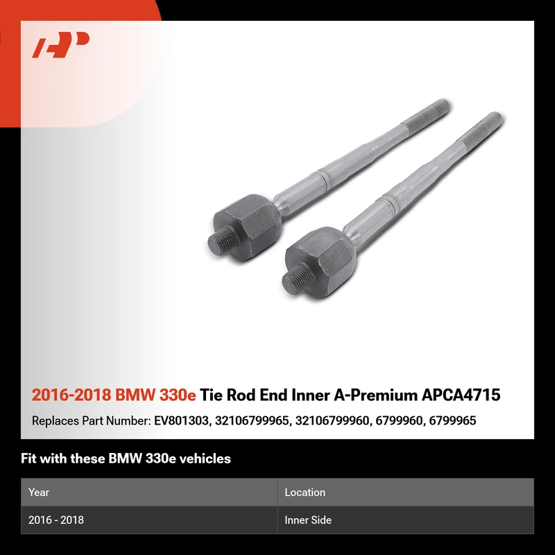 2016-2018 BMW 330e Tie Rod End Inner A-Premium APCA4715