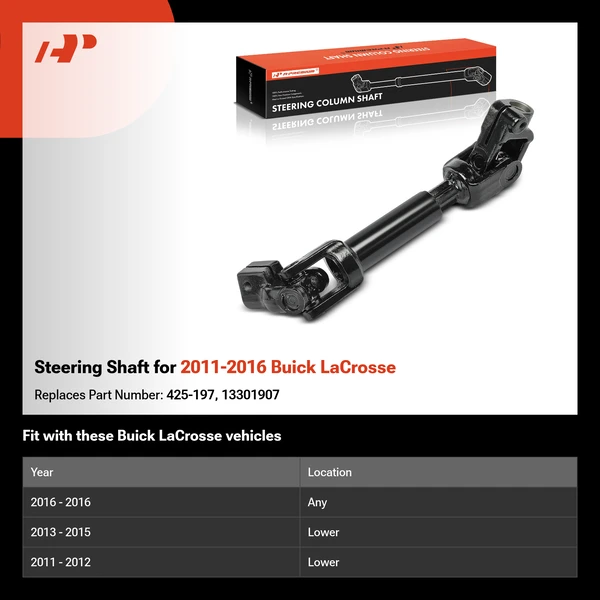 Steering Shaft for 2011-2016 Buick LaCrosse