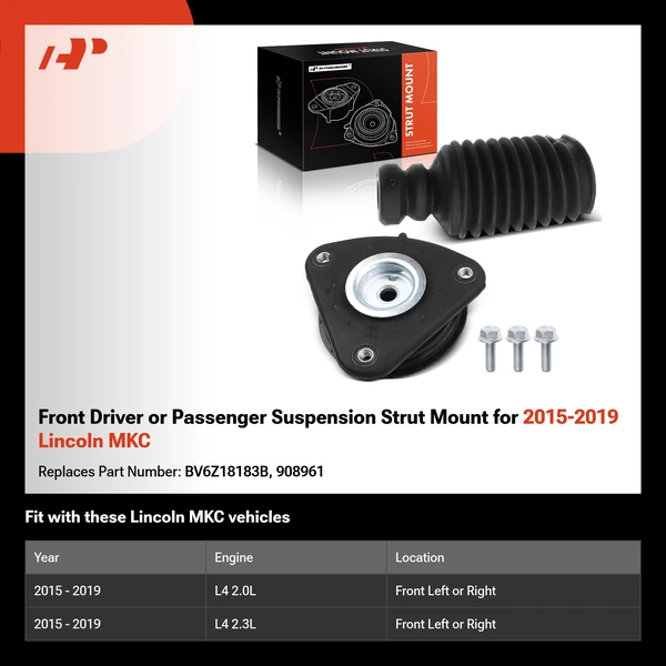 Front Driver or Passenger Suspension Strut Mount for 2015-2019 Lincoln MKC