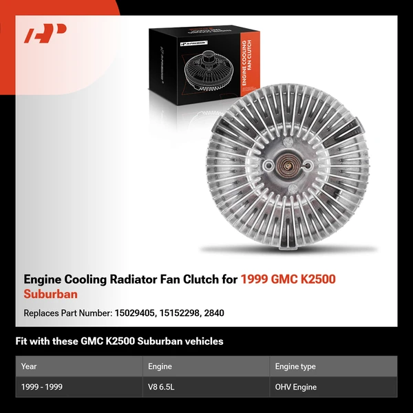 Engine Cooling Radiator Fan Clutch for 1999 GMC K2500 Suburban