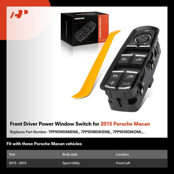 Front Driver Power Window Switch for 2015 Porsche Macan