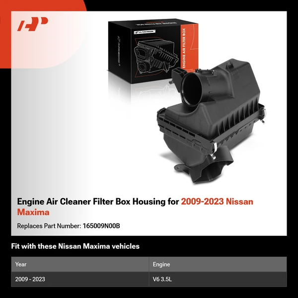 Engine Air Cleaner Filter Box Housing for 2009-2023 Nissan Maxima
