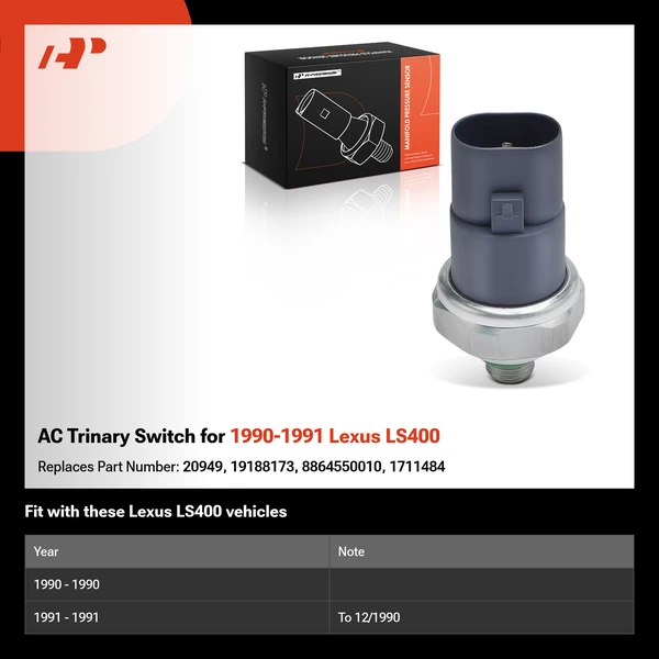 AC Trinary Switch for 1990-1991 Lexus LS400