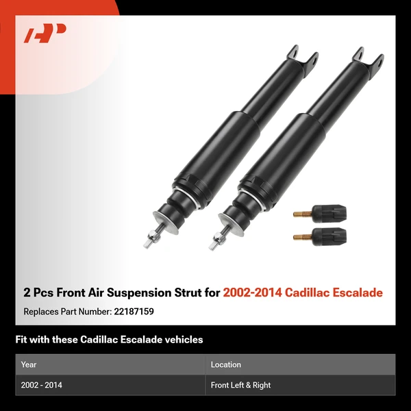 2 Pcs Front Air Suspension Strut for 2002-2014 Cadillac Escalade