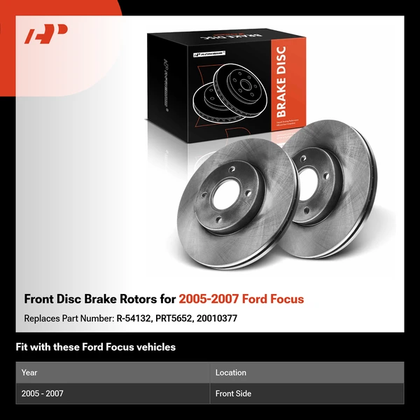 Front Disc Brake Rotors for 2005-2007 Ford Focus