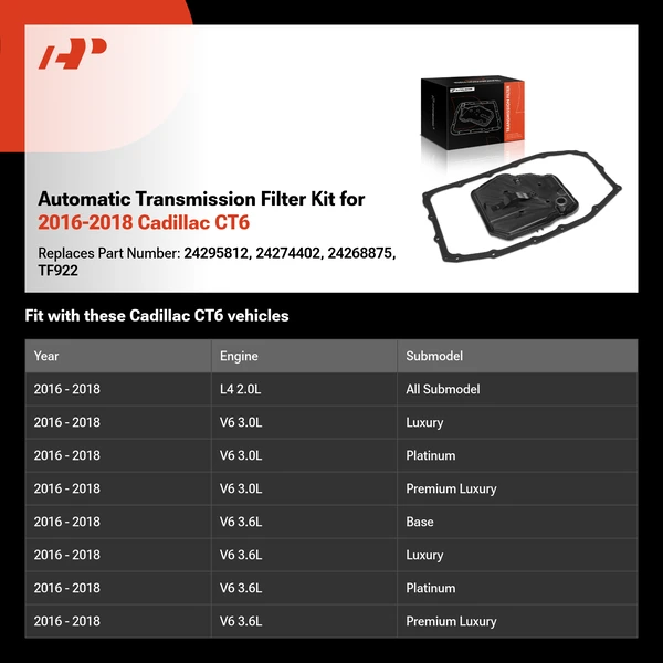 Automatic Transmission Filter Kit for 2016-2018 Cadillac CT6