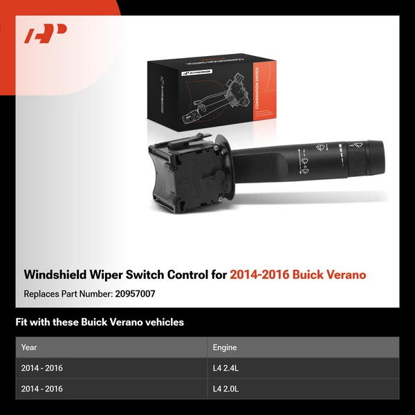 Windshield Wiper Switch Control for 2014-2016 Buick Verano