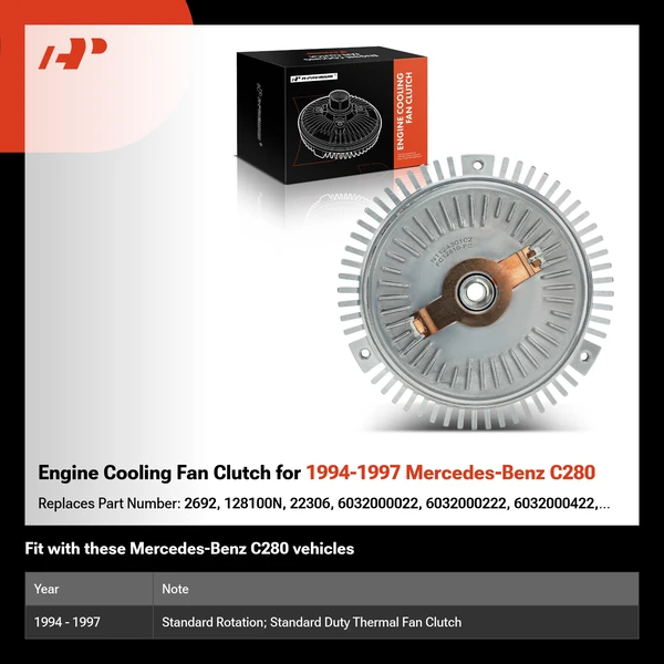 Engine Cooling Fan Clutch for 1994-1997 Mercedes-Benz C280