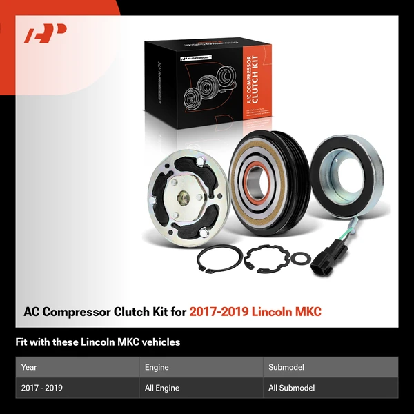 AC Compressor Clutch Kit for 2017-2019 Lincoln MKC