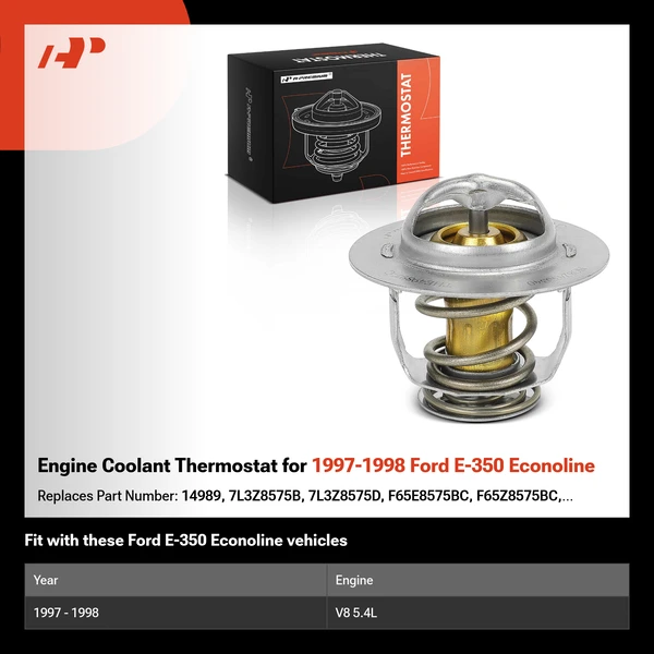 Engine Coolant Thermostat for 1997-1998 Ford E-350 Econoline