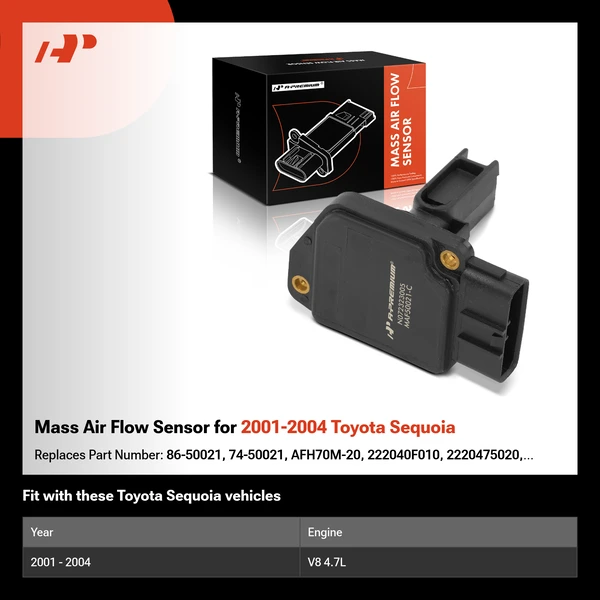 Mass Air Flow Sensor for 2001-2004 Toyota Sequoia