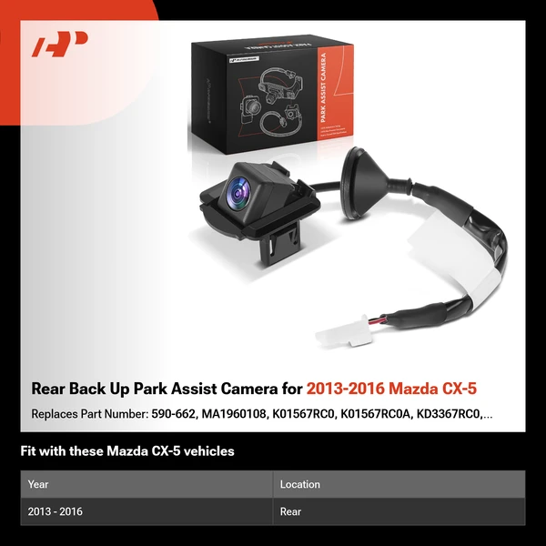 Rear Back Up Park Assist Camera for 2013-2016 Mazda CX-5