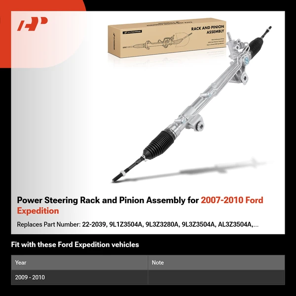 Power Steering Rack and Pinion Assembly for 2007-2010 Ford Expedition