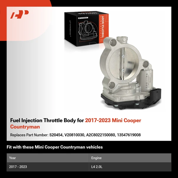 Fuel Injection Throttle Body for 2017-2023 Mini Cooper Countryman