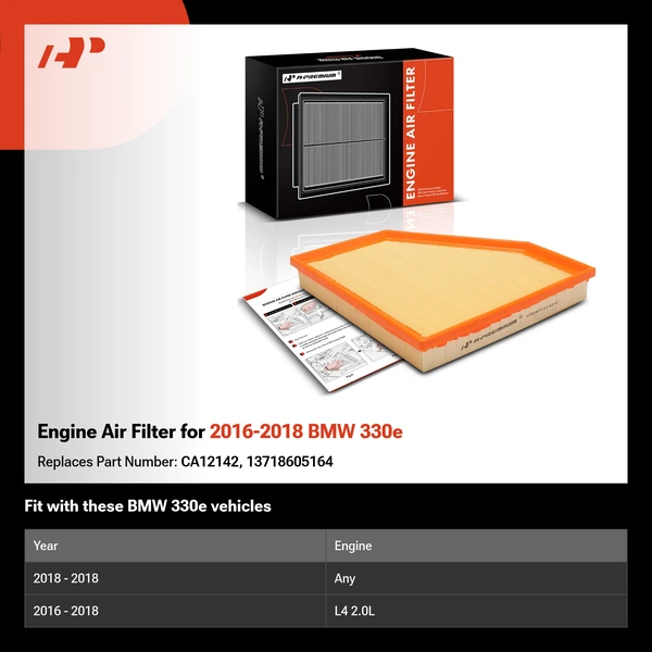 Engine Air Filter for 2016-2018 BMW 330e