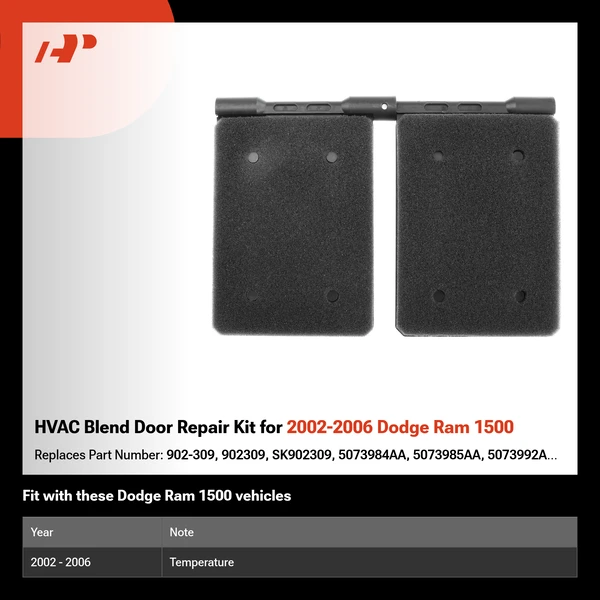 HVAC Blend Door Repair Kit for 2002-2006 Dodge Ram 1500