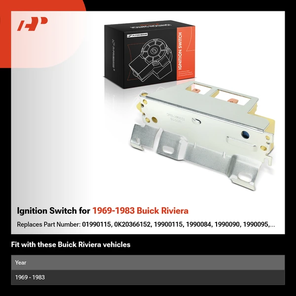 Ignition Switch for 1969-1983 Buick Riviera