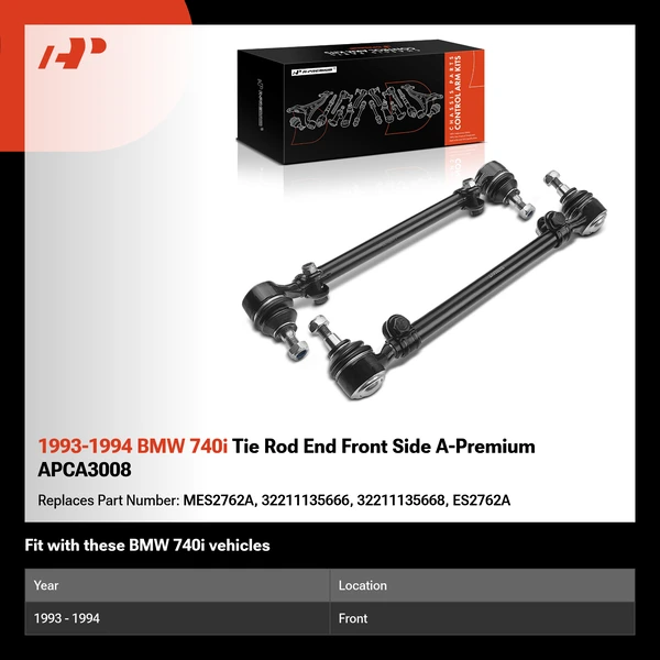 1993-1994 BMW 740i Tie Rod End Front Side A-Premium APCA3008