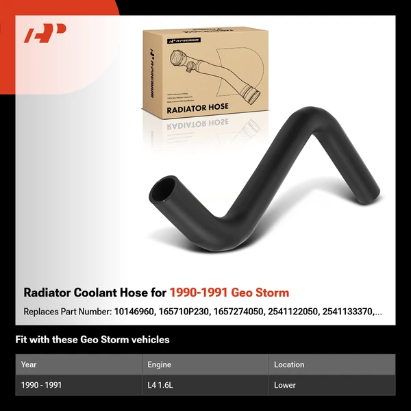 Radiator Coolant Hose for 1990-1991 Geo Storm