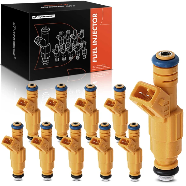 1999 Ford E-350 Super Duty 10-Pc Fuel Injector 2-Blade Terminal A-Premium APFI111