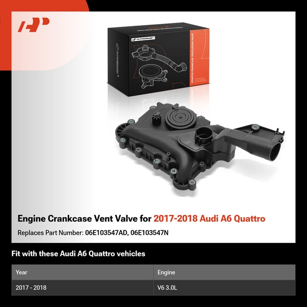 Engine Crankcase Vent Valve for 2017-2018 Audi A6 Quattro