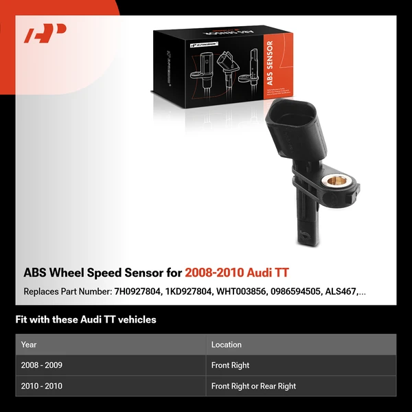 ABS Wheel Speed Sensor for 2008-2010 Audi TT