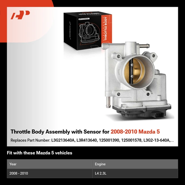 Throttle Body Assembly with Sensor for 2008-2010 Mazda 5