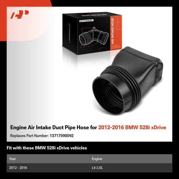 Engine Air Intake Duct Pipe Hose for 2012-2016 BMW 528i xDrive